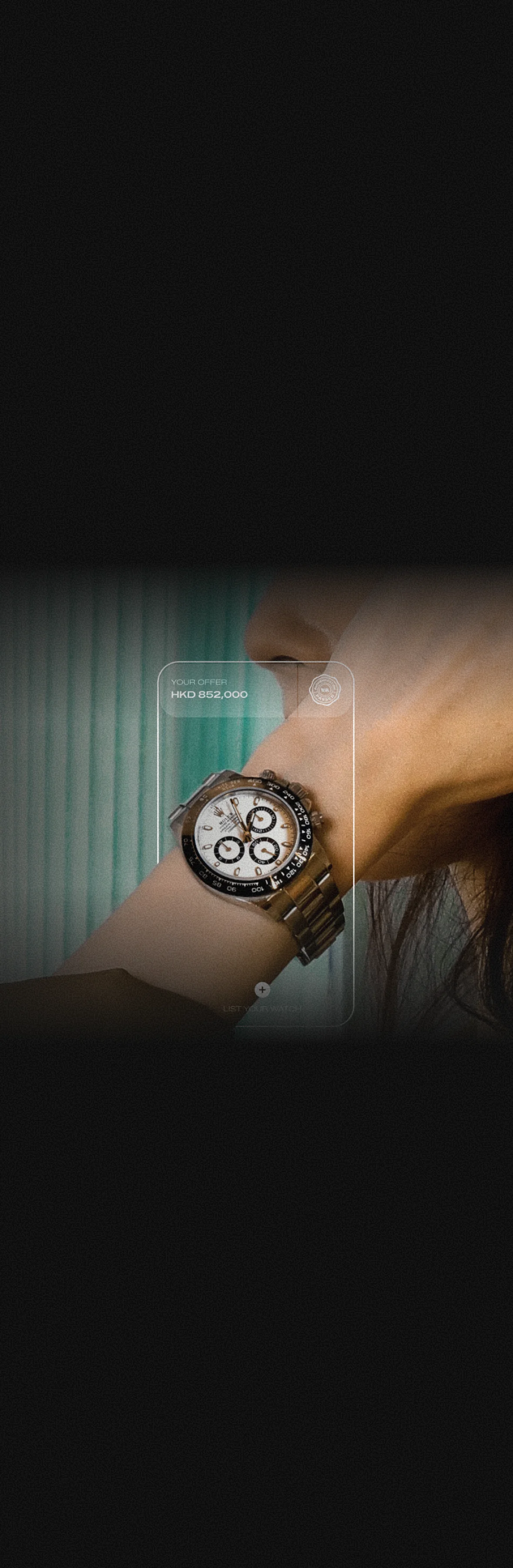 Luxury chronograph watch on a wrist — Watch Match for individuals